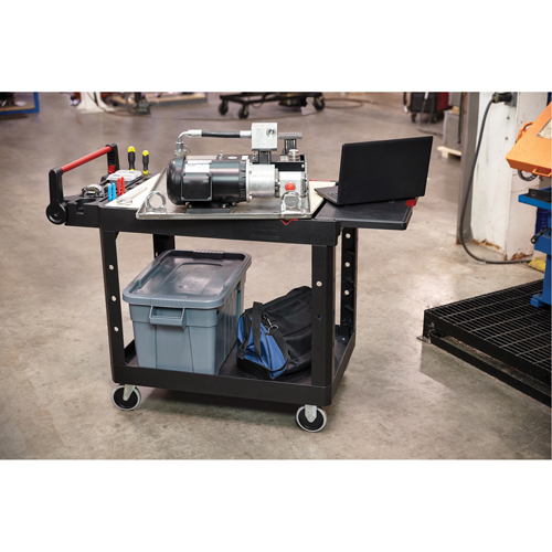 Heavy-Duty Adaptable Utility Cart, 2 Tiers, 17-3/4" x 36" x 46-1/5", 500 lbs. Capacity Oxford Builders Supplies Inc