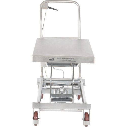 Manual Hydraulic Scissor Lift Table, 35-1/2" L x 20" W, Partial Stainless Steel, 800 lbs. Capacity Oxford Builders Supplies Inc