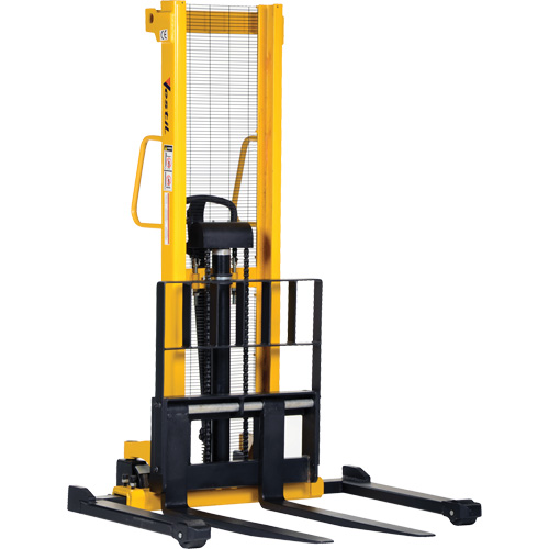 Manual Hydraulic Stacker, Hand Pump Operated, 2000 lbs. Capacity, 35" Max Lift Oxford Builders Supplies Inc