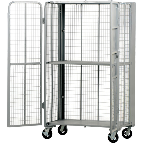 FST Series Folding Security Truck, 1 Tiers, 27" L x 45" W x 77" H, 2000 lbs. Cap. Oxford Builders Supplies Inc