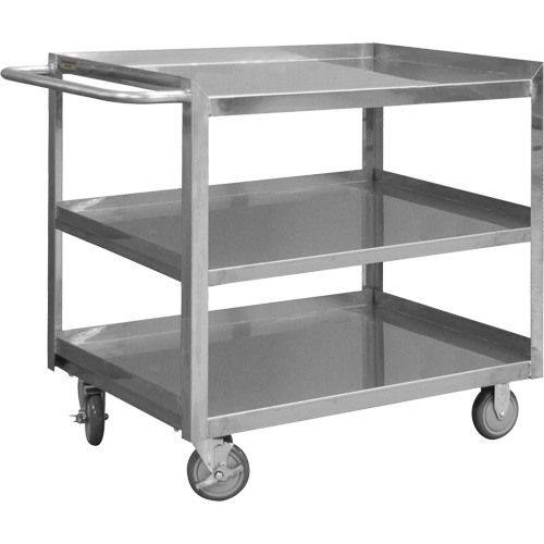 Industrial Grade Shelf Cart, 3 Tiers, 24-1/8" W x 35" H x 42" D, 1200 lbs. Capacity Oxford Builders Supplies Inc
