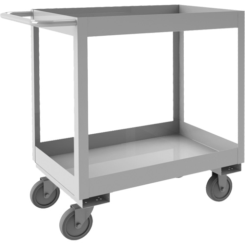 Industrial Grade Shelf Cart, 2 Tiers, 16" W x 34" H x 36-7/16" D, 600 lbs. Capacity Oxford Builders Supplies Inc