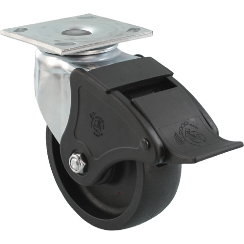 Roulette Emaxx RollX, Pivotant avec frein, 5" (127 mm), Nylon, 1200 lb (544,3 kg) Oxford Builders Supplies Inc