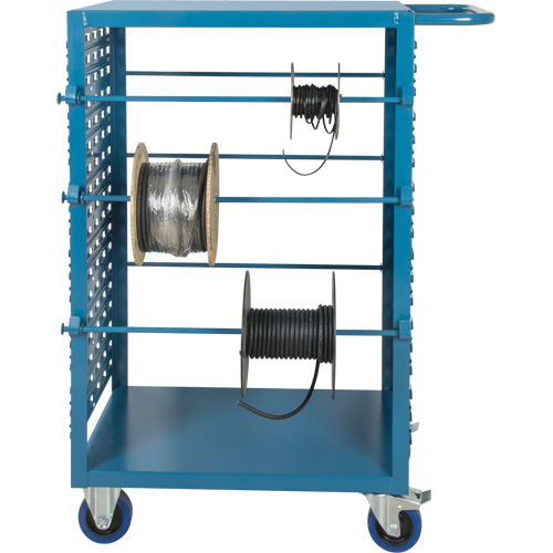Mobile Wire Spool Cart, Steel, 6 Rod, 21" W x 48" H x 38" D, 1200 lbs. Capacity Oxford Builders Supplies Inc