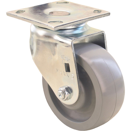 Max9 Directional & Wheel iLock Caster, Swivel with Brake, 6" (152.4 mm), Envirothane Grey-WOW, 1100 lbs. (498.95 kg.) Oxford Builders Supplies Inc