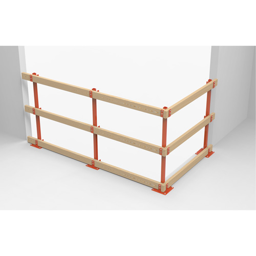 Poteaux temporaires ProGuards pour barri&egrave;re de s&eacute;curit&eacute;, 8" la x 39" h, Orange Oxford Builders Supplies Inc
