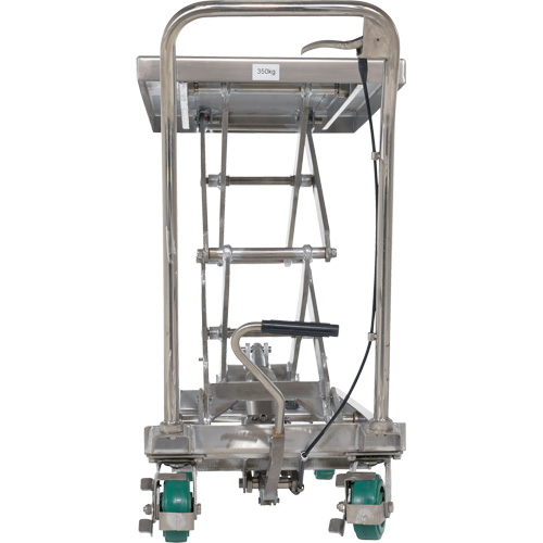 Table &eacute;l&eacute;vatrice hydraulique manuelle &agrave; ciseaux, 36-1/4" lo x 19-3/8" la, Acier inoxydable, Capacit&eacute; 600 lb Oxford Builders Supplies Inc