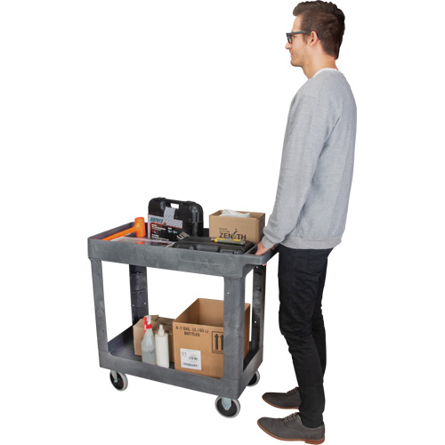 Utility Service Cart, 2 Tiers, 16-1/2" x 32-1/2" x 34-1/2", 550 lbs. Capacity Oxford Builders Supplies Inc
