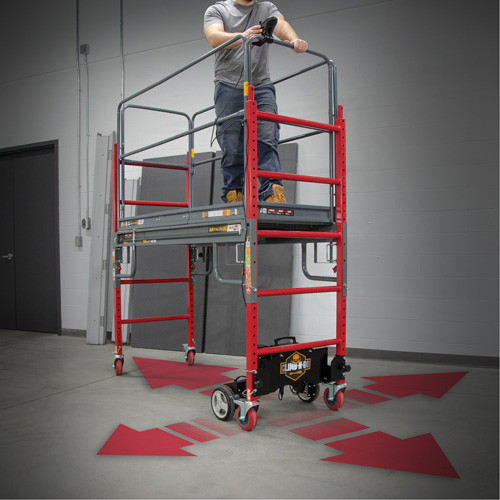 Complete Motorized Buildman 6' Baker Scaffold Kit, 31" D x 118-3/4" H Oxford Builders Supplies Inc