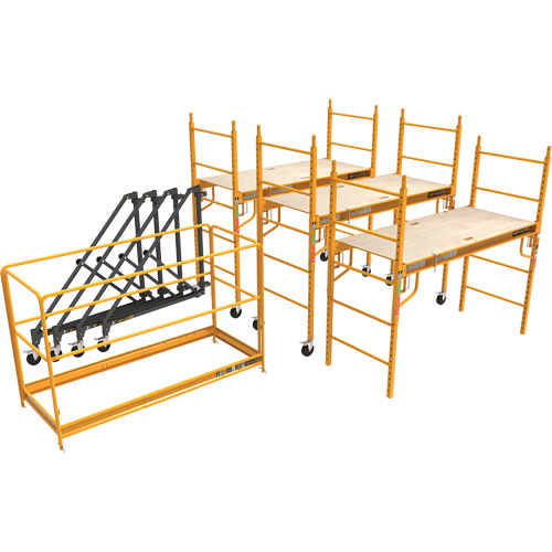 Complete 18' Drywall  Baker Scaffold Tower Set, 122" D x 236" H Oxford Builders Supplies Inc