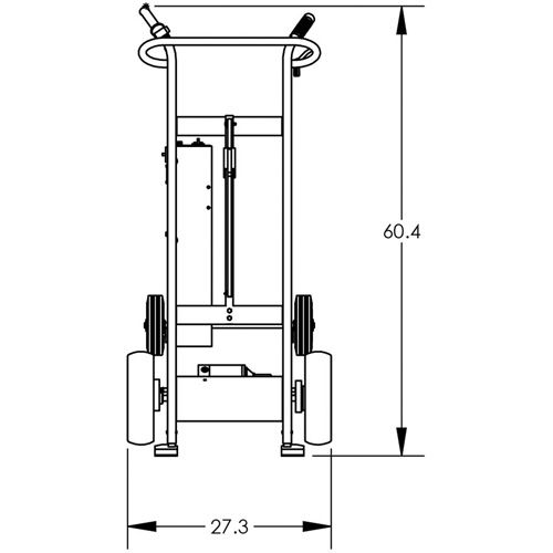 Diable pour baril motoris&eacute; avec roues pneumatiques Oxford Builders Supplies Inc