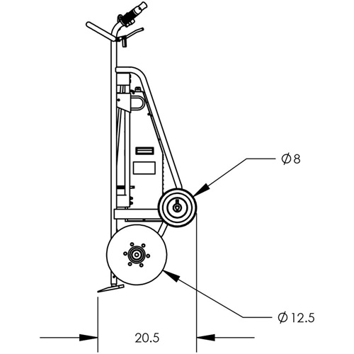 Diable pour baril motoris&eacute; avec roues pneumatiques Oxford Builders Supplies Inc