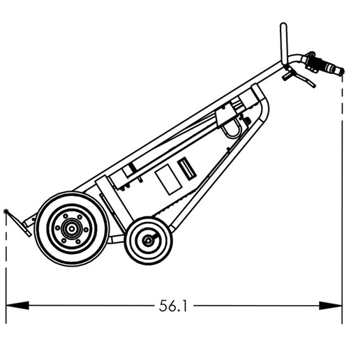 Diable pour baril motoris&eacute; avec roues pneumatiques Oxford Builders Supplies Inc