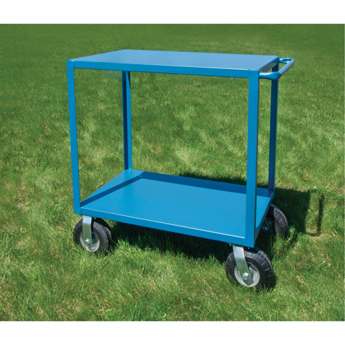 Outdoor Shelf Cart, 2 Tiers, 18" W x 39" H x 33" D, 1200 lbs. Capacity Oxford Builders Supplies Inc