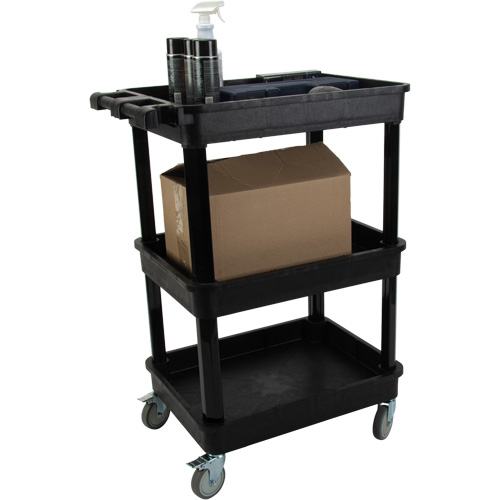 Chariot utilitaire avec tablette &agrave; bordure profonde, 3 tiers, 19" x 39-1/2" x 28-1/4", Capacit&eacute; 330 lb Oxford Builders Supplies Inc