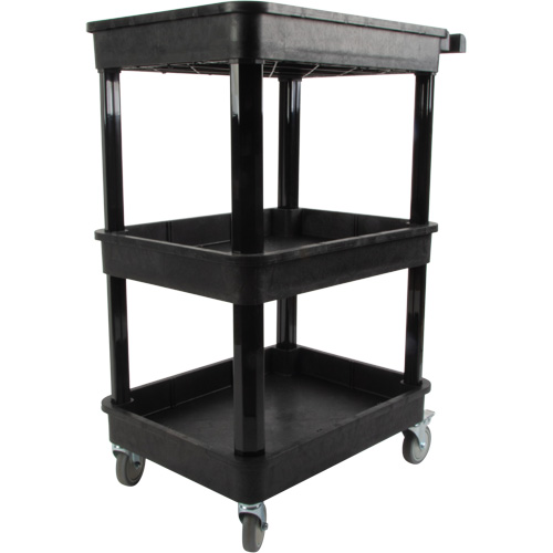 Chariot utilitaire avec tablette &agrave; bordure profonde, 3 tiers, 19" x 39-1/2" x 28-1/4", Capacit&eacute; 330 lb Oxford Builders Supplies Inc