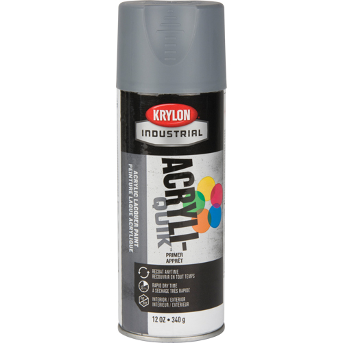Laque industrielle Acryli-Quik, Gris, Tr&egrave;s mat, 12 oz, Canette a&eacute;rosol Oxford Builders Supplies Inc