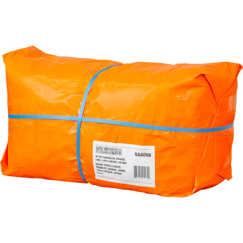 B&acirc;che tiss&eacute;e robuste haute visibilit&eacute;, Poly&eacute;thyl&egrave;ne, Vert/Orange, 40' x 60' x 12 mils Oxford Builders Supplies Inc
