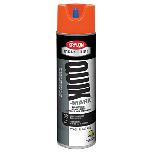 Peinture de marquage industrielle invers&eacute;e &agrave; base de solvant Quik-Mark, 17 oz, Canette a&eacute;rosol Oxford Builders Supplies Inc