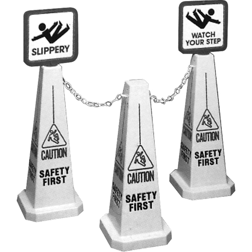 C&ocirc;nes de d&eacute;viation Lamba  Caution , Anglais avec pictogramme Oxford Builders Supplies Inc