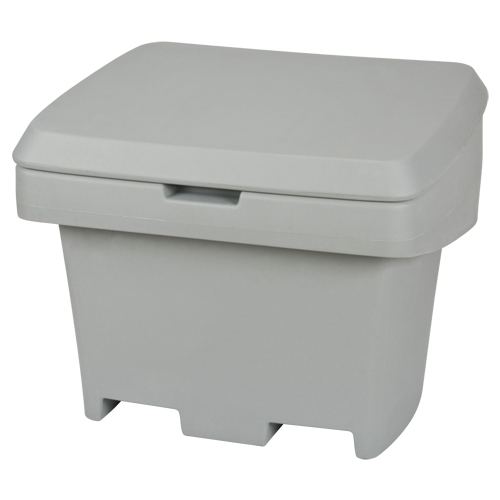 Heavy-Duty Outdoor Salt and Sand Storage Container, 30" x 24" x 24", 5.5 cu. Ft., Grey Oxford Builders Supplies Inc