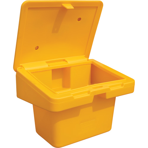 Contenants pour sel & sable SOS, Avec Moraillon, 30" x 24" x 24", 5,5 pi³, Jaune Oxford Builders Supplies Inc