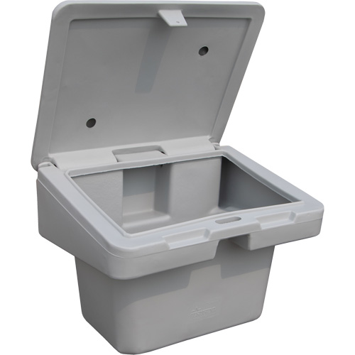 Salt Sand Container SOS, With Hasp, 30" x 24" x 24", 5.5 cu. Ft., Grey Oxford Builders Supplies Inc