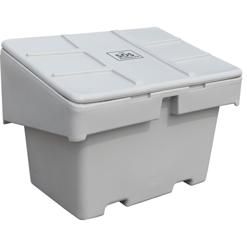Contenants pour sel & sable SOS, Avec Moraillon, 42" x 29" x 30", 11 pi³, Gris Oxford Builders Supplies Inc