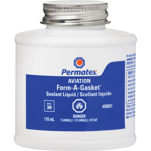 Aviation Form-A-Gasket&reg; No. 3 Sealant Liquid, 118 ml, Bottle Oxford Builders Supplies Inc