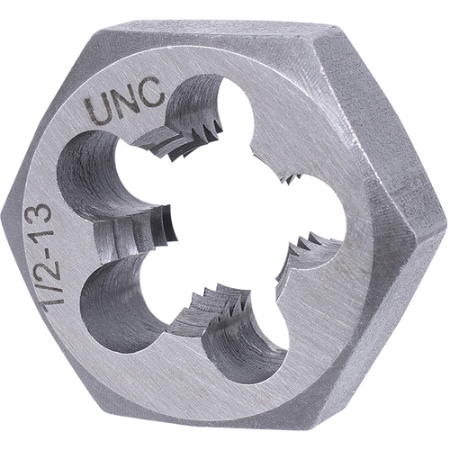 SAE Hex Die, 1" Dia., 1/2"-13NC Thread, Alloy Steel Oxford Builders Supplies Inc