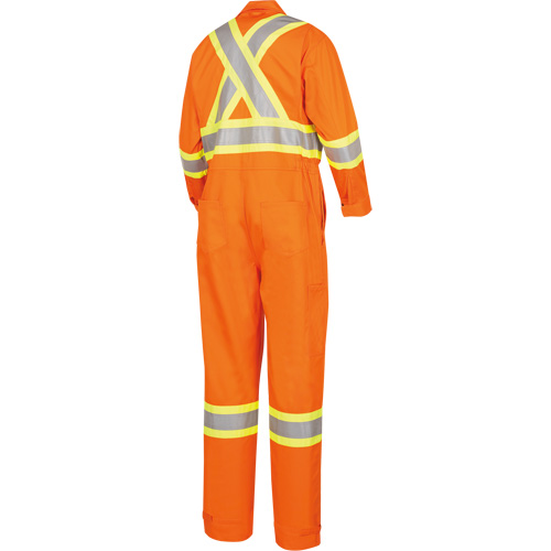 5555 Combinaison de s&eacute;curit&eacute; &agrave; haute visibilit&eacute; ignifuge et anti-arcs &eacute;lectriques, Taille 36, Orange haute visibilit&eacute;, 11 cal/cm² Oxford Builders Supplies Inc