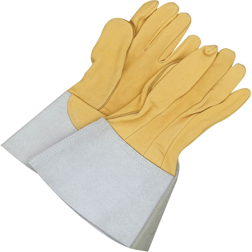 Gants de soudage &agrave; l'arc TIG en cuir de daim retourn&eacute; Gander Brand, Cuir fleur de daim, Taille 10 Oxford Builders Supplies Inc