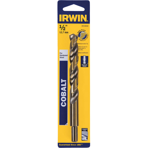 Foret court &agrave; usage intensif, Acier rapide au cobalt, 1/2", 6" lo, 1-1/2" Cannelure, 135° Angle Oxford Builders Supplies Inc