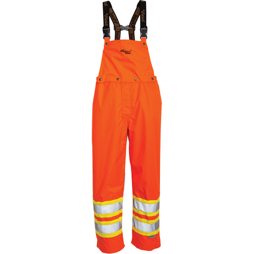 Salopette 300 deniers Journeyman, Polyester, Grand, Orange haute visibilit&eacute; Oxford Builders Supplies Inc