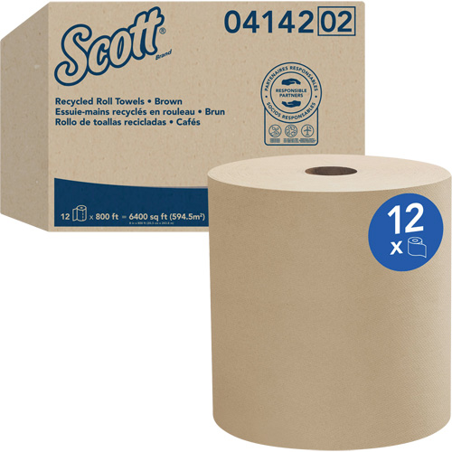Serviettes en rouleaux durs Universel  de Scott, 1 pli, Standard, 800' lo Oxford Builders Supplies Inc