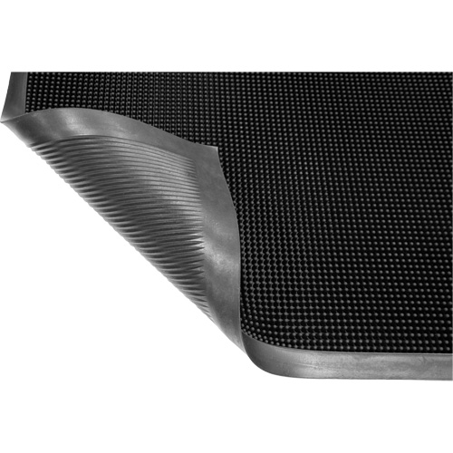 Tapis Gritstop Fingermat, Caoutchouc, Grattoir Type, Motif Textur&eacute;, 2-2/3" x 3-3/4", Noir Oxford Builders Supplies Inc