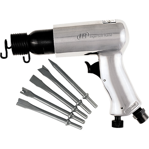 Air Hammer with Chisel Set, 3 CFM, 1/4" NPT, 3500 BPM, 11/16" x 2-5/8" (17.46mm x 66.68mm) Oxford Builders Supplies Inc