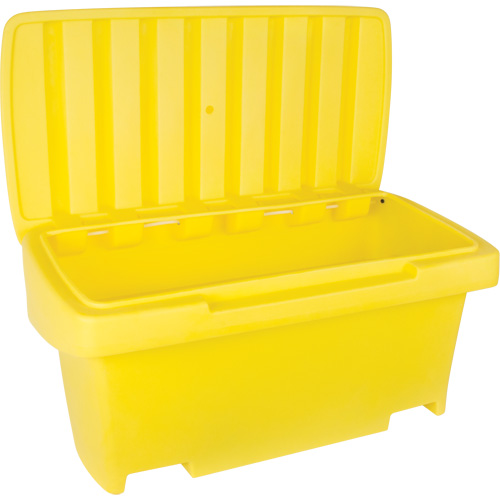 Contenant de rangement robuste pour l'ext&eacute;rieure pour sel et sable, 24" x 48" x 24", 10 pi³, Jaune Oxford Builders Supplies Inc