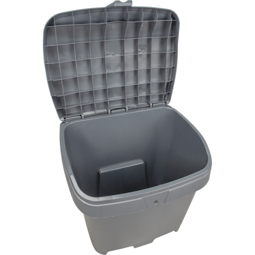 Salt & Sand Storage Bins, With Hasp, 21" x 27" x 26", 4.24 cu. ft., Grey Oxford Builders Supplies Inc