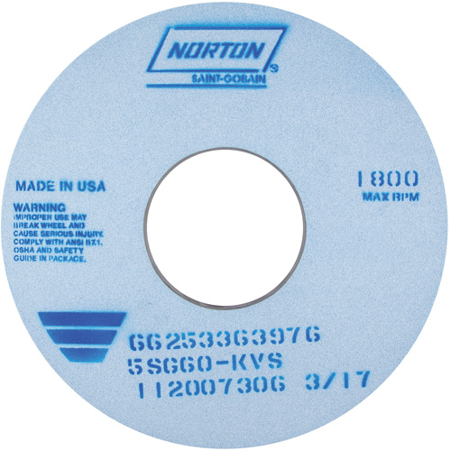 Tool Room Wheel, Type 01, Ceramic Alumina, 14" x 1" Oxford Builders Supplies Inc
