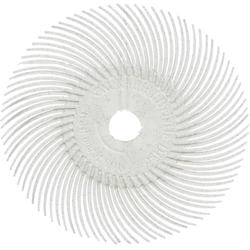 Meule en soie radiale Scotch-Brite, Oxyde d'aluminium, Grain 120, 3" dia. Oxford Builders Supplies Inc