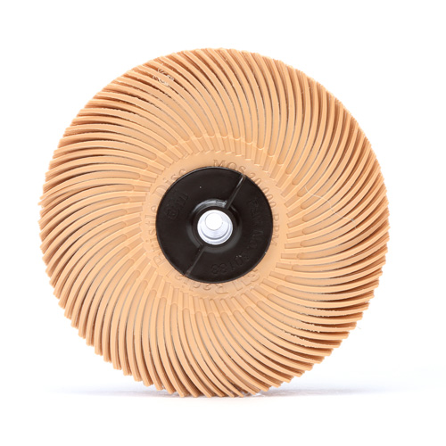 Meule en soie radiale Scotch-Brite, Oxyde d'aluminium, Grain 6 microns, 3" dia. Oxford Builders Supplies Inc