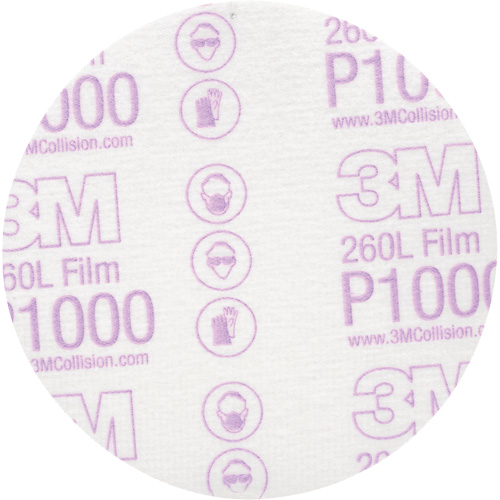 Hookit Finishing Film Disc, 5" Dia., P1000 Grit, Aluminum Oxide Oxford Builders Supplies Inc
