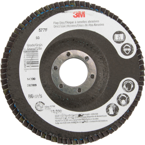 Disques &agrave; lamelles 577F, 4-1/2" x 7/8", Type 29, Grain 60, Zirconium Oxford Builders Supplies Inc