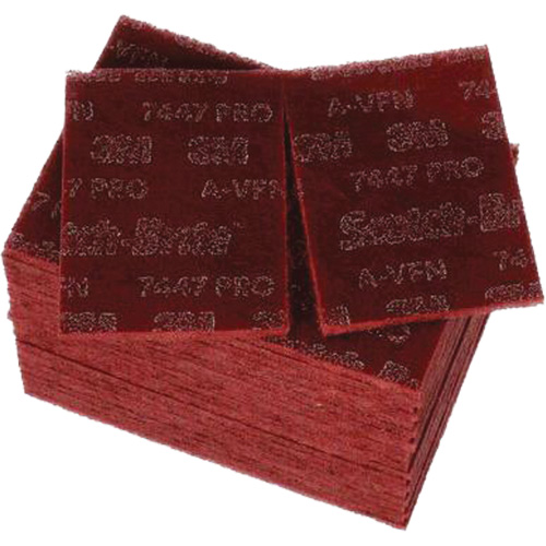 Tampons manuels Scotch-Brite 7447, Oxyde d'aluminium, 9" x 6", Grain Tr&egrave;s fin Oxford Builders Supplies Inc