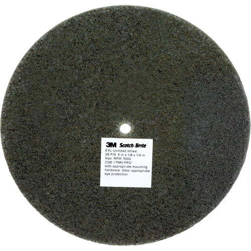 Scotch-Brite EXL Unitized Wheel, 6" x 1/8", 1/4" Arbor, Fine Grit, Silicon Carbide Oxford Builders Supplies Inc