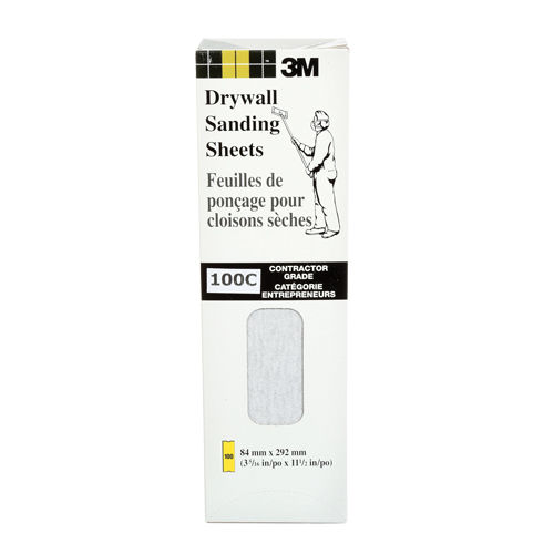 Feuille de placopl&acirc;tre frais&eacute;e Tri-M-Rite Fre-Cut, 11-1/4" x 3-5/16", Grain 100, Carbure de silicium Oxford Builders Supplies Inc