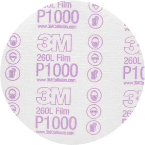 Hookit Finishing Film Disc, 6" Dia., P1000 Grit, Aluminum Oxide, Film Oxford Builders Supplies Inc