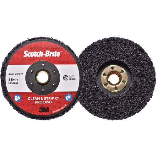 Scotch-Brite Clean & Strip XT Pro Disc, 4-1/2" Dia., Extra Coarse Grit, Silicon Carbide Oxford Builders Supplies Inc