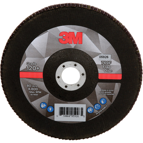 769F Quick Change Flap Disc, 7" x 7/8", Type 27, 120+ Grit, Aluminum Oxide/Ceramic Oxford Builders Supplies Inc